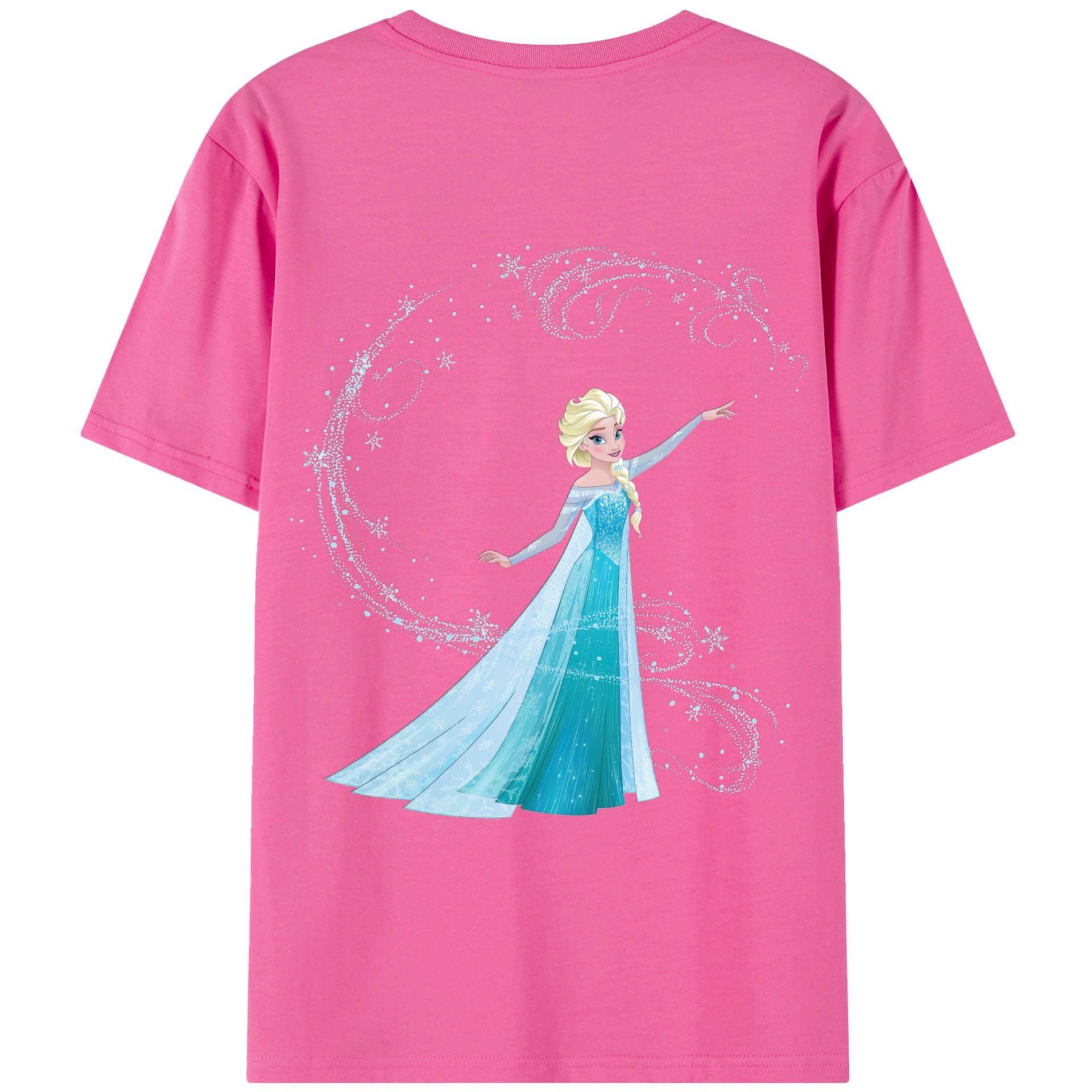 （画像用） アナと雪の女王 アンナ エルサ Frozen Anna Elsa レディース半袖Tシャツ(バックプリント)